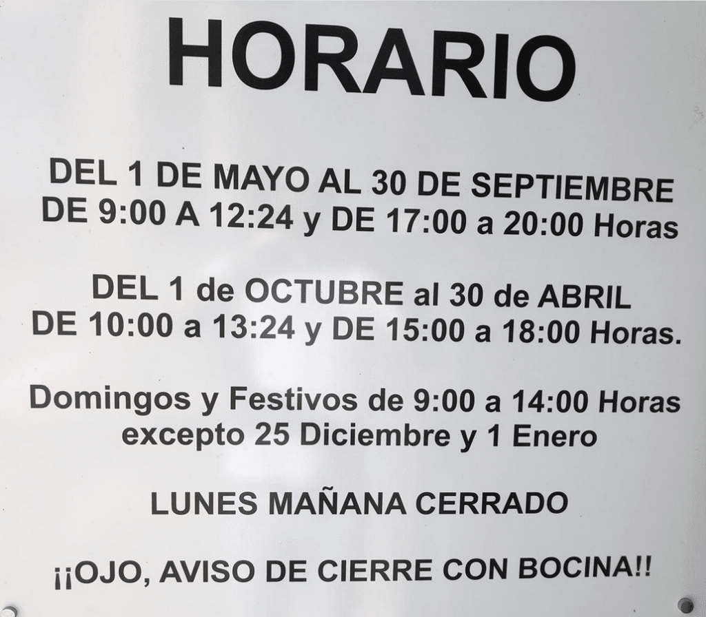 horarios cementerio