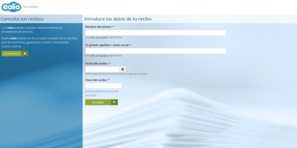 consulta de recibos