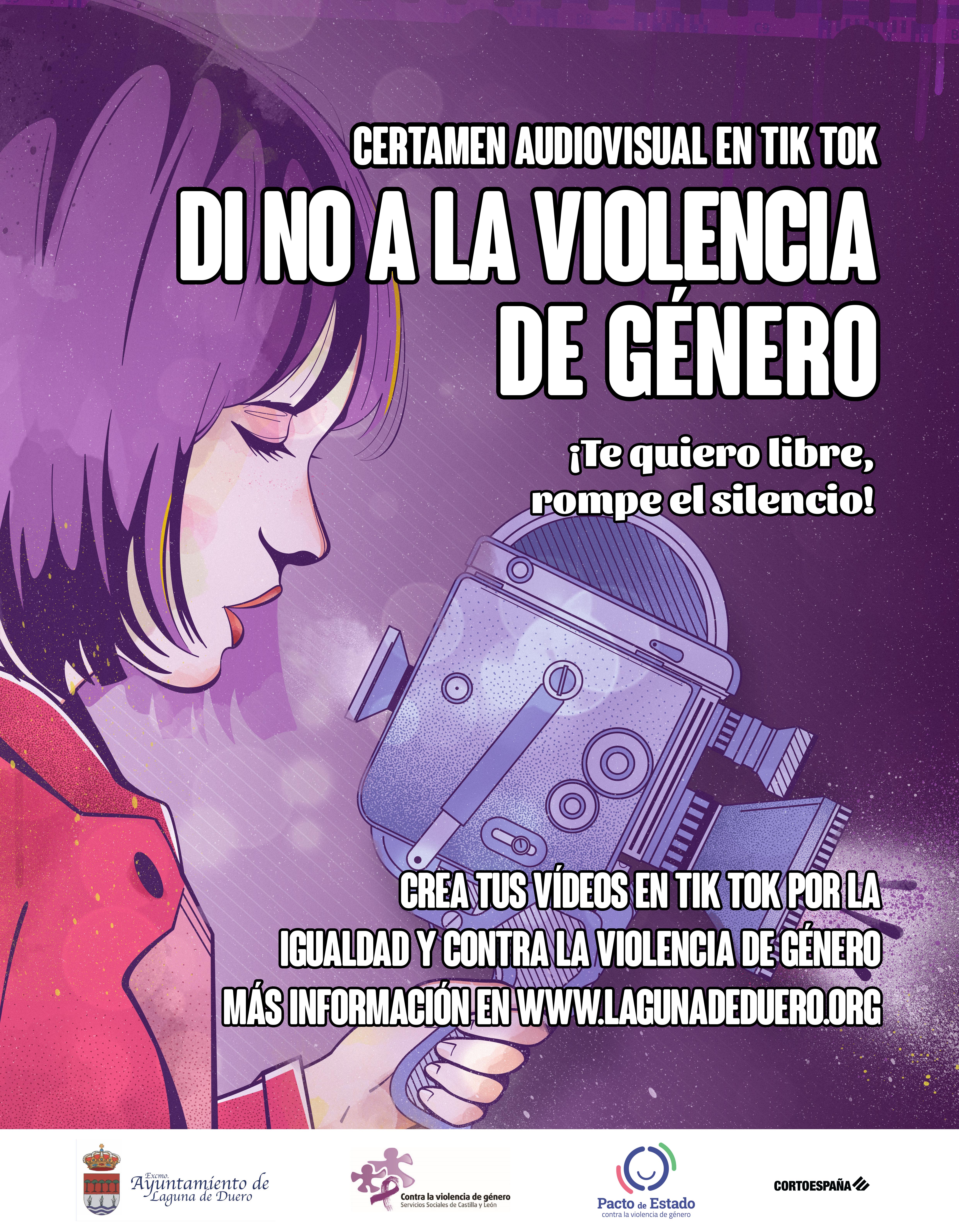 Cartel Di no a la violencia de género Laguna de Duero