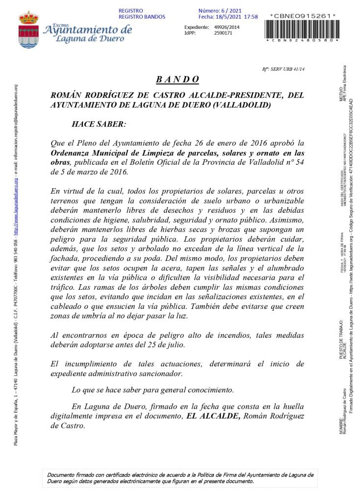  BANDO LIMPIEZA PARCELAS